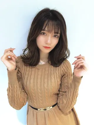 ミディアム カラー なりたいが叶う ながしまじゅんきのヘアスタイル