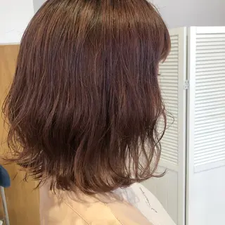 カラー なつき/艶ピンク/ girly hairのヘアスタイル