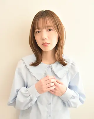 ミディアム カラー 西村 ようこのヘアスタイル