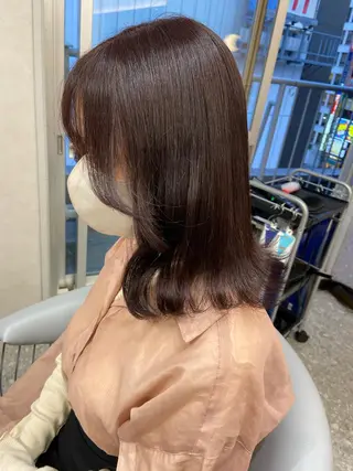 ミディアム カラー 新宿/韓国ヘア 中明度カラー/かやのヘアスタイル