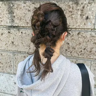 ミディアム カラー ヘアアレンジ 小原 慧美のヘアスタイル