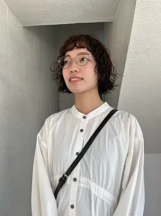 ショート パーマ ボブパーマ/パーマ ウルフパーマのヘアスタイル