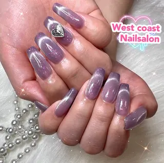 ネイル リボン、ガーリー パーツ放題専門店のネイルデザイン