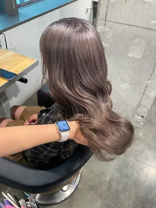 ミディアム カラー ハイトーン 横浜💞ミオのヘアスタイル