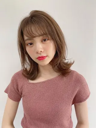 ミディアム 山本翔一郎 韓国顔周りレイヤーのヘアスタイル