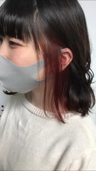 ミディアム カラー 栄　mighty by H所属・不破一輝/栄/矢場町 ボブ/レイヤー/艶髪のヘアスタイル