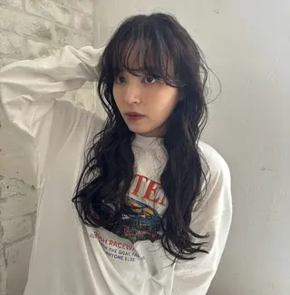 ロング ボブ/タッセルボブ 虎白のヘアスタイル