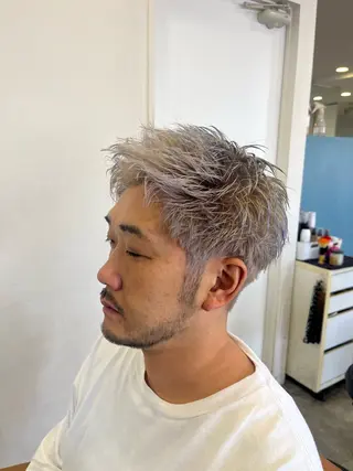 カラー メンズ カット/パーマ/カラ ー清本耕介のヘアスタイル