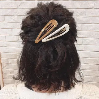 ミディアム ヘアアレンジ The book hand salon所属・伊藤 さやかのヘアスタイル