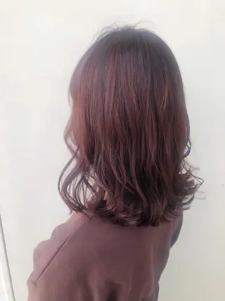 ミディアム カラー 韓国ヘア顔周りカット 艶髪ベージュtamaのヘアスタイル