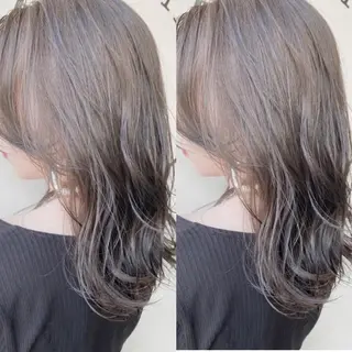 ミディアム カラー 川越 輝梨奈のヘアスタイル