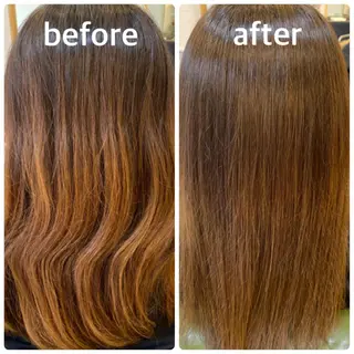 セミロング カラー エイト ウメダのヘアスタイル