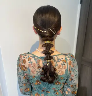 ロング ヘアアレンジ Okano Mahoのヘアスタイル