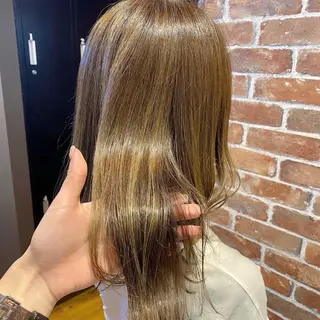 セミロング カラー 透明感カラー/韓国 ヘア🩶yuri🩵のヘアスタイル