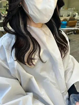 ロング カラー ミユ🎀エクステ 🎨デザインカラーのヘアスタイル