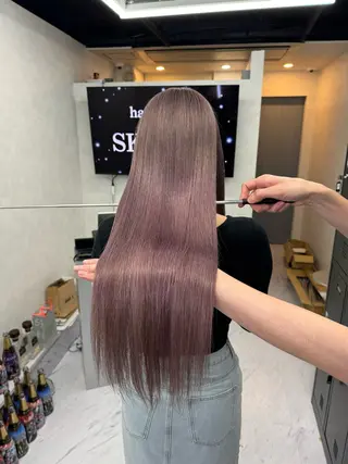 ロング カラー 🌈評価No.1🌈 艶髪カラー❌エクステのヘアスタイル