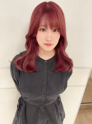 セミロング カラー りおな/エクステ /ミルクティーカラーのヘアスタイル