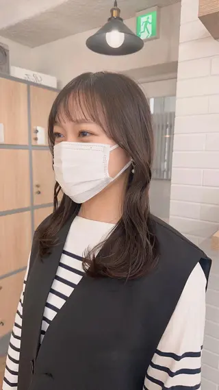 ミディアム カラー パーマ ヘアアレンジ メンズ キッズ ネイル マツエク・マツパ アイブロウ 似合わせレイヤー 🌿JUNのヘアスタイル