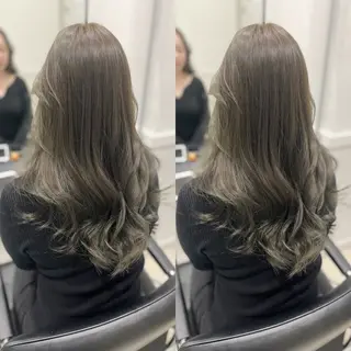 ロング 縮毛矯正/髪質改善 /レイヤー/韓国のヘアスタイル