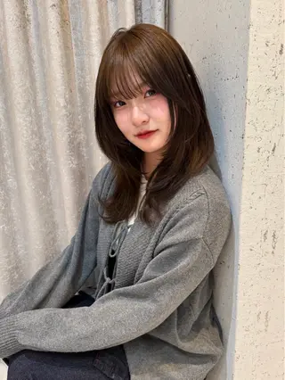 ミディアム カラー mai / linoah˚✧のヘアスタイル