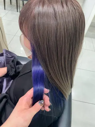 ロング カラー クロスパーマ/うる艶 カラー/Kurumiのヘアスタイル