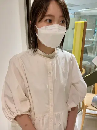 ミディアム カラー パーマ ブリーチ/レイヤー 🌻Mutsumiのヘアスタイル