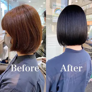 ショート カラー パーマ 寺内 紳悟のヘアスタイル