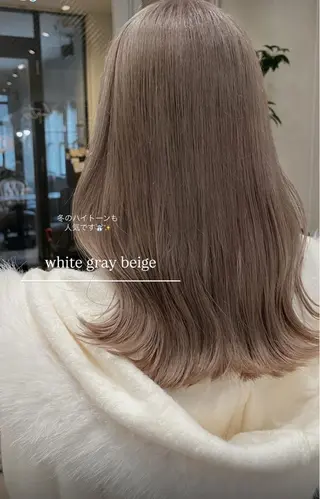 セミロング カラー nakahara madokaのヘアスタイル