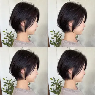 ショート カラー 京都大人女性ショート 徒歩1分/秋山のヘアスタイル