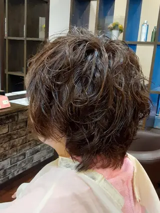 パーマ ミディアム ルシア美容室|岸和田 《メンズ歓迎！》山﨑のヘアスタイル