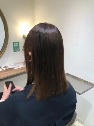 ミディアム パーマ little広島所属・縮毛矯正/髪質改善 予約はリクエストからのヘアスタイル