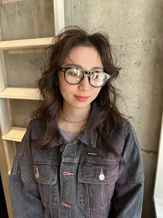 ロング パーマ ボブパーマ 艶カラー/横山大樹のヘアスタイル