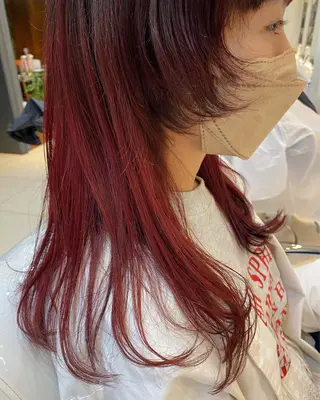 セミロング カラー sea's所属・ヒラカホ/矢場町/ ブリーチ/似合わせのヘアスタイル