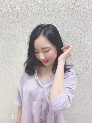 セミロング カラー ⛄️冬の透明感 カラー⛄️大西のヘアスタイル