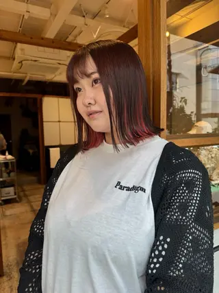 ミディアム カラー ENIF　大島 芽生のヘアスタイル