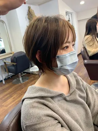 ショート 縮毛矯正/ショート/ レイヤー/畑中正敏のヘアスタイル