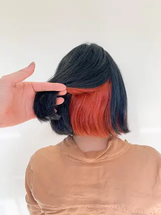 ミディアム カラー 縮毛矯正/髪質改善 /韓国風　山川春輝のヘアスタイル