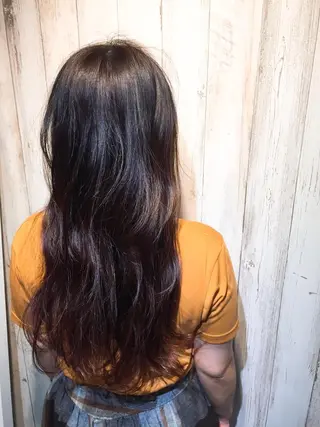 ロング カラー 色白に見える暗髪 梅田・増田のヘアスタイル