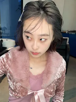 ミディアム カラー スパイラルパーマ 🌐hina⭐️のヘアスタイル