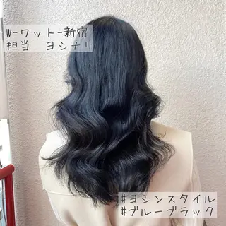 ロング カラー パーマ ヘアアレンジ メンズ キッズ ネイル マツエク・マツパ 新宿駅近♡友達とOK 🦋W -ワット -のヘアスタイル