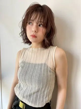 カラー miku/天神 艶カラーのヘアスタイル