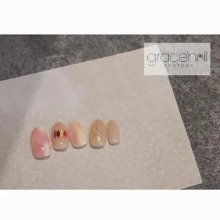 ネイル なんば堀江/育爪施術 ニュアンス✻Kaphのネイルデザイン