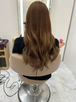 セミロング 濱川響太レディース カットモデルのヘアスタイル