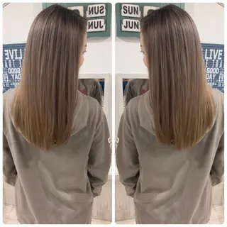 セミロング カラー 京都大人女性ショート 徒歩1分/秋山のヘアスタイル