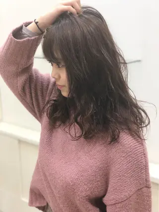 セミロング パーマ ディレクター ノナカのヘアスタイル