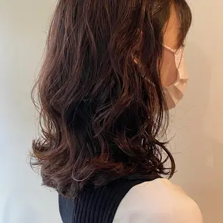 セミロング カラー パーマ ヘアアレンジ マツエク・マツパ GIVET (ジヴェ)所属・撮影モデル募集 🦋soemikaのヘアスタイル