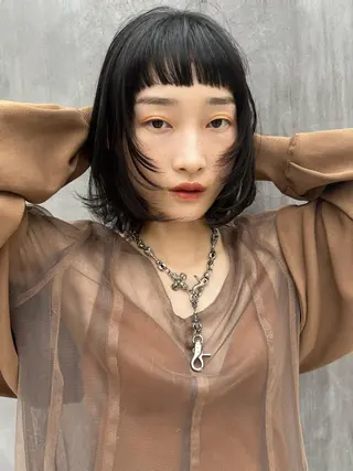 ミディアム カラー haco＋所属・圧倒的デザイン力 店長🎨RENAのヘアスタイル