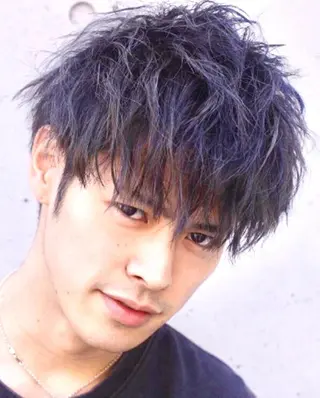 ショート カラー パーマ メンズ JUNTA 梅田茶屋町のヘアスタイル