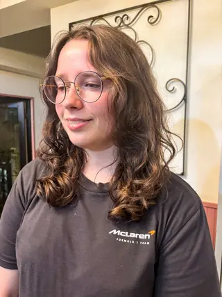 セミロング カラー パーマ ヘアアレンジ メンズ 表参道Lise おおいしおりのヘアスタイル