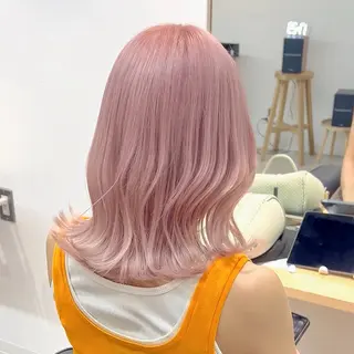 ミディアム カラー ボブ/韓国ボブ/ブリ ーチ/鈴木康平のヘアスタイル